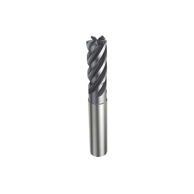 MRW Short Solid Carbide Square Endmills 4 Flute HRC 65 Cut Dia 5MM Shank Dia 6MM Flute Length 13MM OAL 50MM Coated