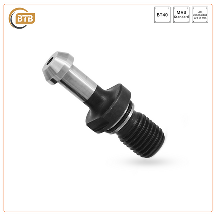 BTB Pull Stud BT40 60 DEG with 0 Ring Thru-Coolant