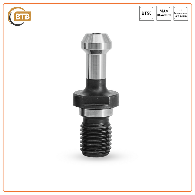 BTB Pull Stud BT50 60 DEG W/O Thru-Coolant