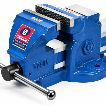 Heavy Duty bench vice Double Rib -Unique U308