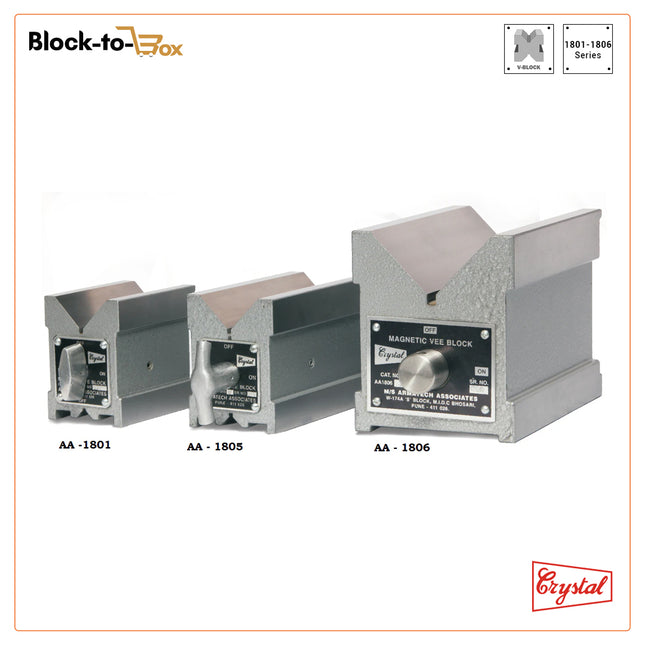 Crystal Magnetic V-Blocks Series AA-180-PAIR