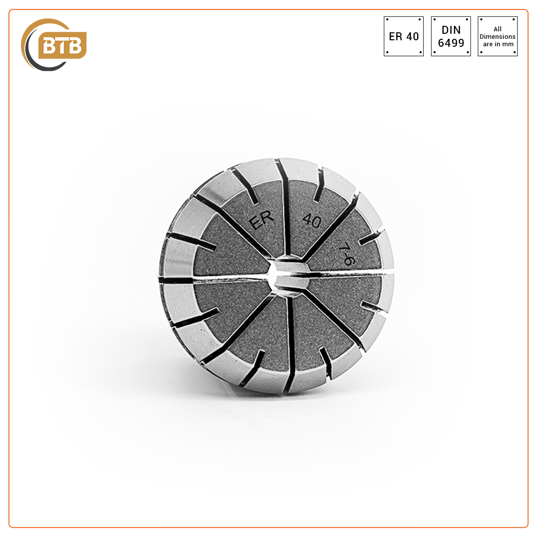 Shars ER40 Collet Hex Block Fixture - .001 Parallelism For CNC Lathe & Milling