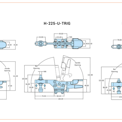 HTC-U-TRIG Series Clamps