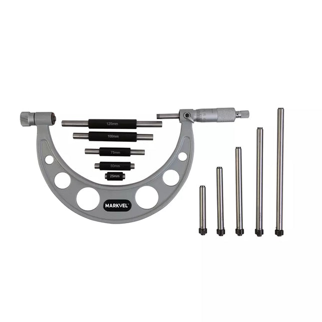 Markvel Adjustable Outside Micrometer With Interchangeable Anvils