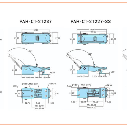 Medium Duty Adjustable Latch with Additional Locking Mechanism