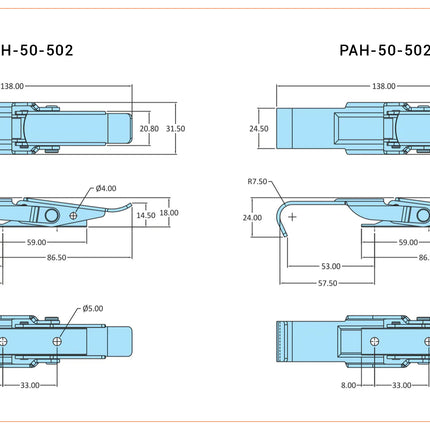 Medium Duty Non-Adjustable Claw Latch (502 Series)