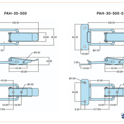 Medium Duty Non-Adjustable Latch (500 Series)