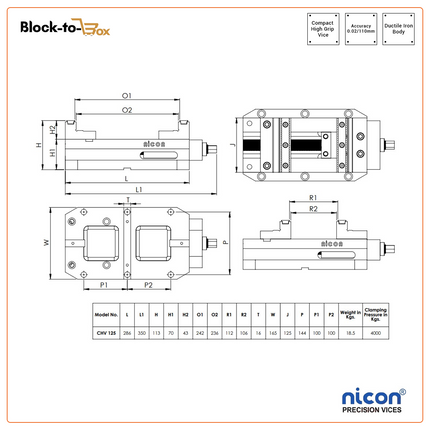 N-109 Nicon Compact High Grip Vice