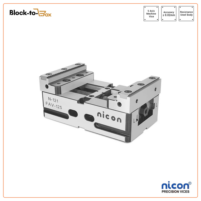 N-121 Nicon Precision Self Centring 5 Axis Machine Vice
