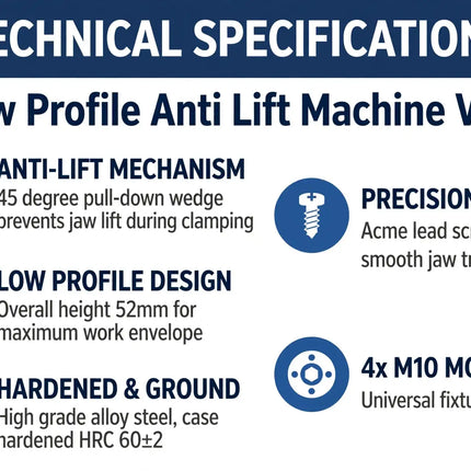 Precision machine vice unique specs