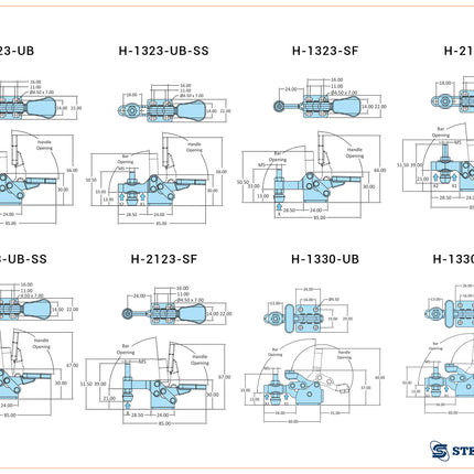 Steelsmith H-Series Miniature Clamps