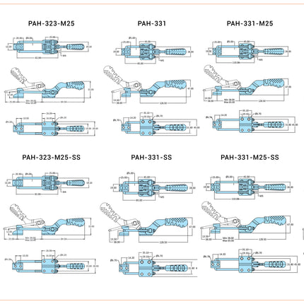Steelsmith Pull Action Clamps PAH Series (323,331 Series)