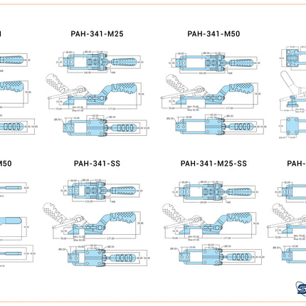 Steelsmith Pull Action Clamps PAH Series (341,375 Series)