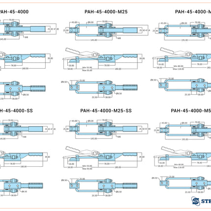 Steelsmith Pull Action Clamps PAH Series (4000 Series)