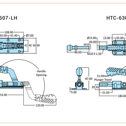 Steelsmith HTC-Series Medium Duty  Clamps - Low Height