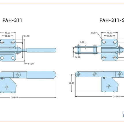 Steelsmith PAH-311 Medium Duty Pull Action Clamps