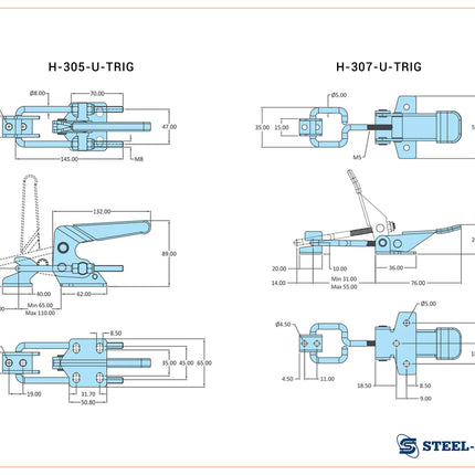 Steelsmith Pull Action Clamps PAH Series (5601,2801 Series)