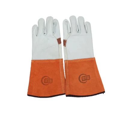 Welding Gloves Leather, BTB 12.5" Heavy Duty ( Pack of 5)