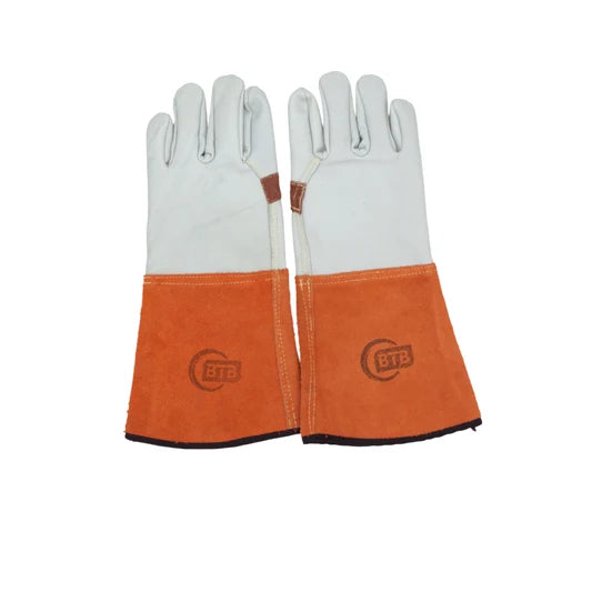 Welding Gloves Leather, BTB 12.5" Heavy Duty ( Pack of 5)