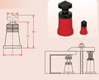 Clati Screw Jack with Conical Head and Ring  Lock Nut