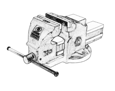 Heavy Duty bench vice Double Rib -Unique U308