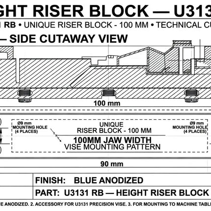 Height Riser Block U3131 RB Unique