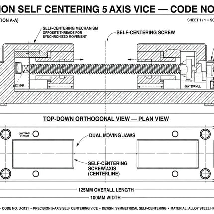 Self Centering Vice Unique U3131