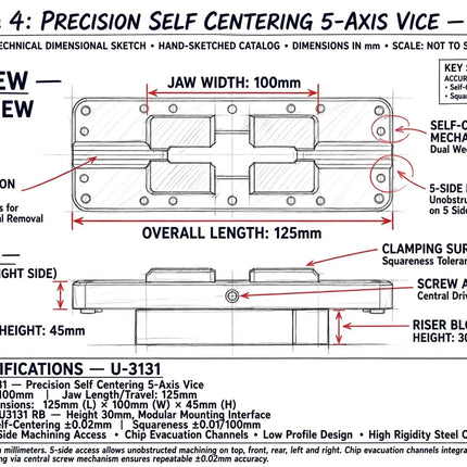 Self Centering Vice Unique U3131
