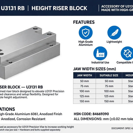 Height Riser Block U3131 RB Unique