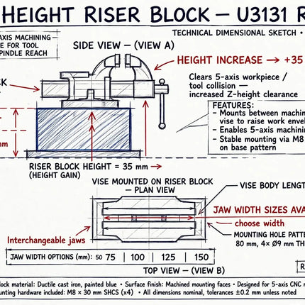 Height Riser Block U3131 RB Unique
