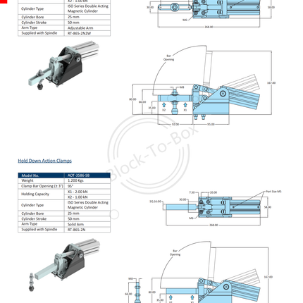 Hold Down Action Clamps