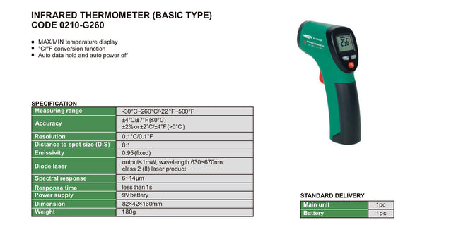 Insize Infrared Thermometer (Basic Type)