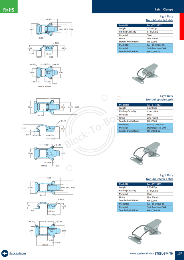 Light Duty Non-Adjustable Latch