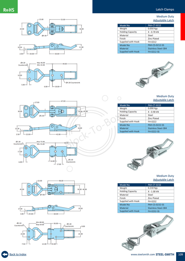 Medium Duty Adjustable Latch