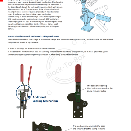 H.V. Series Toggle Clamps Swivel Base (700 Series)