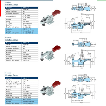 H-Series Miniature Clamps