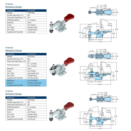 H-Series Miniature Clamps