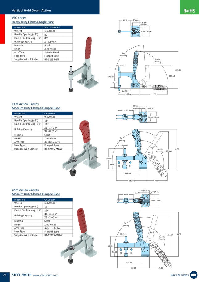 VTC-Series Heavy Duty Clamps-Angle Base-2