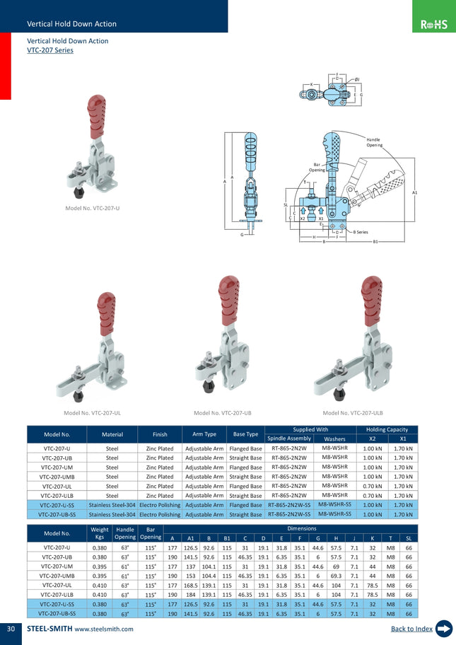 Vertical Hold Down Action VTC-207 Series-2