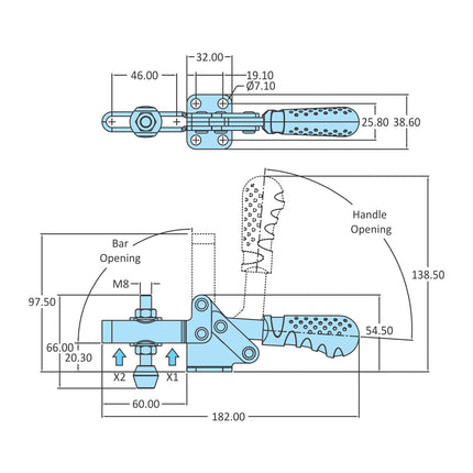 H-Series Medium Duty Clamps-Flanged Base-2000,3000 Series