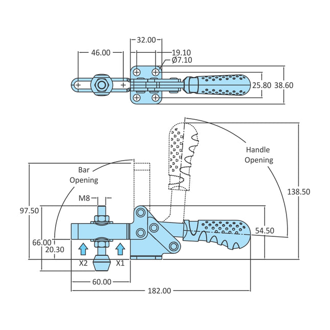 H-Series Medium Duty Clamps-Flanged Base-2000,3000 Series