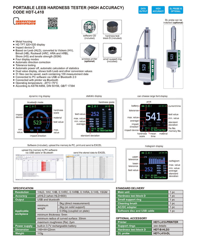 Insize Portable LEEB Hardness Tester(High Accuracy)