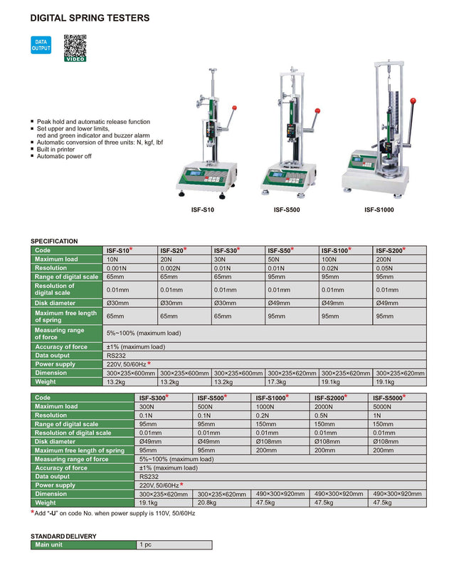 Insize Digital Spring Testers