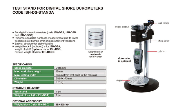 Insize Test Stand For Digital Shore Durometers