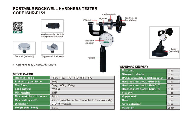 Insize Portable Rockwell Hardness Tester