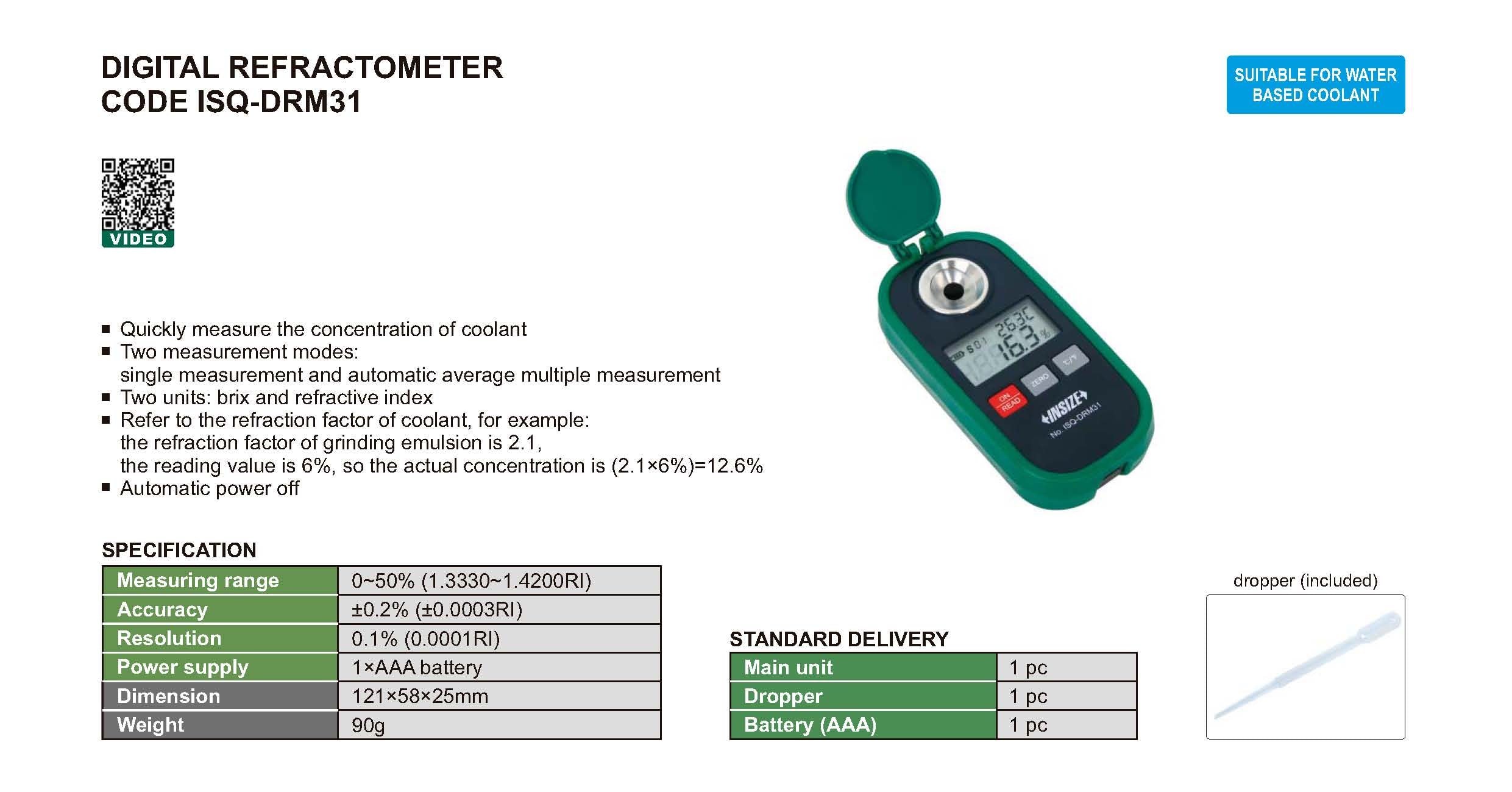 Insize Digital Refractometer BlockToBox
