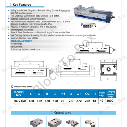 N-104 Nicon Precision High Grip Machine Vice