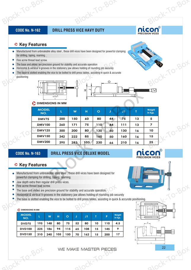 N-162 Nicon Drill Machine Vice Heavy Duty