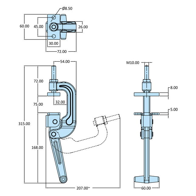 PB-7532-SF C-Type Series - Flanged Base