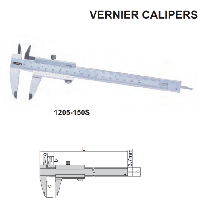 Insize Vernier Calipers-1205 Series